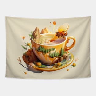Tea with Honey and honey bee Tapestry