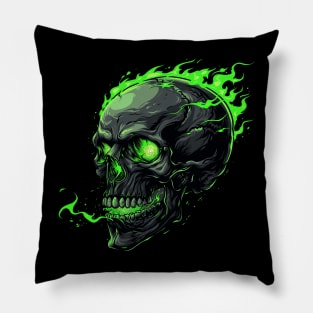 Ethereal Glow Skull Pillow