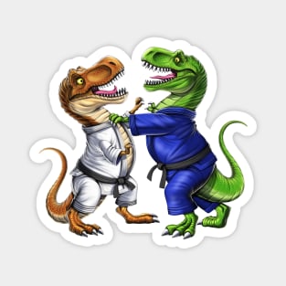 T-Rex Dinosaur Jiu-Jitsu Wrestlers Magnet