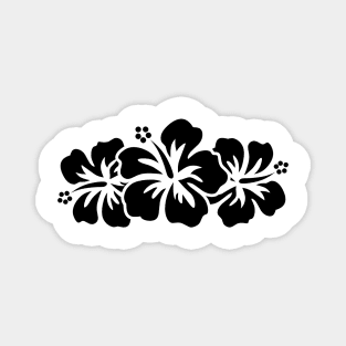 Hawaiian Flower (Black) Magnet