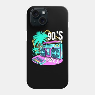 90s Vibes Outfit Retro Aesthetic 1990s Costume Retro Party Phone Case