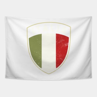 Italian Pride Italia Flag Shield Tapestry