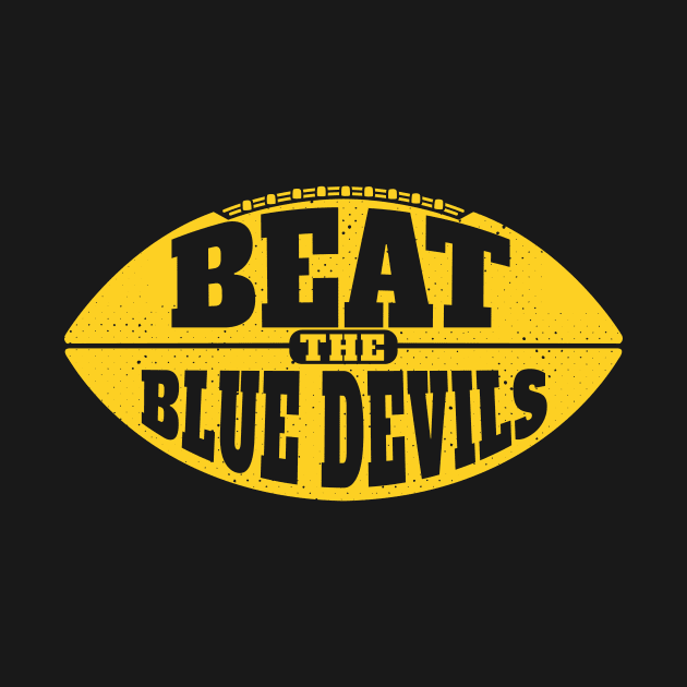 Beat the Blue Devils // Vintage Football Grunge Gameday by SLAG_Creative