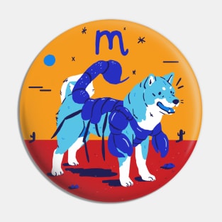 Good Boy Astrology Society - Scorpio Front And Back Pin