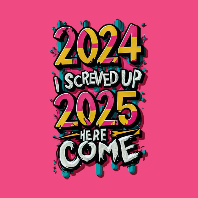 I screwed up 2024, I here come 2025 New Year 2024 TShirt TeePublic