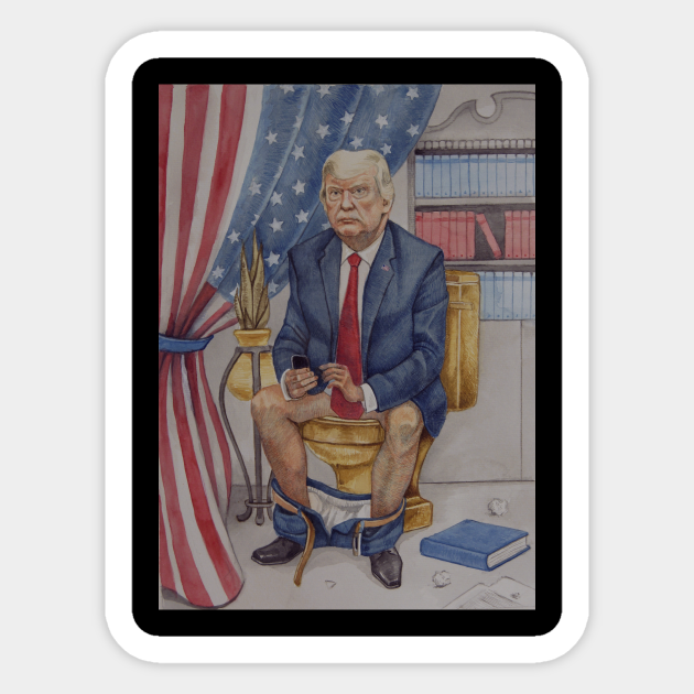 Trump Toilet Tweets - Donald Trump - Sticker