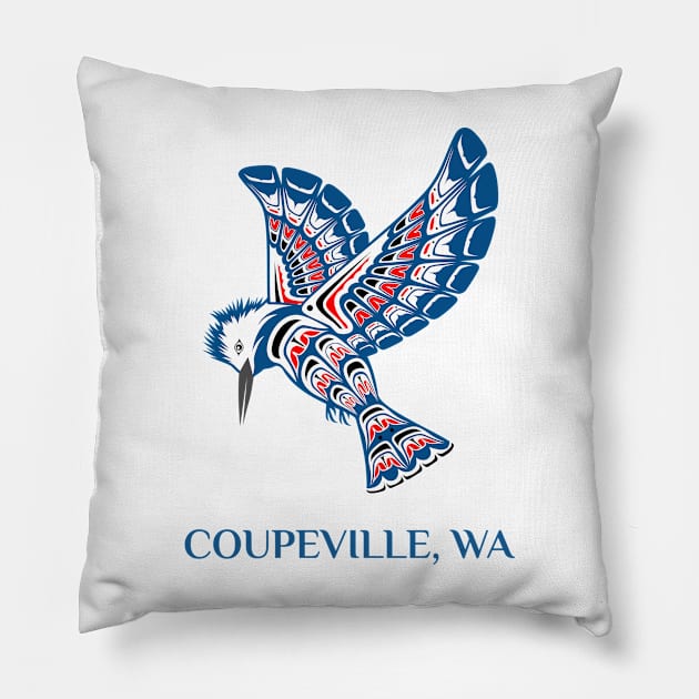 Coupeville Washington Native American Kingfisher Gift Pillow by twizzler3b