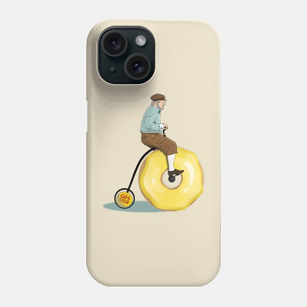 High wheeler Donut bike Phone Case by Crooked Skull