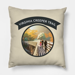 Cozy Autumnal Vibes at Virginia Creeper Trail Backpacker Camp Life Pillow