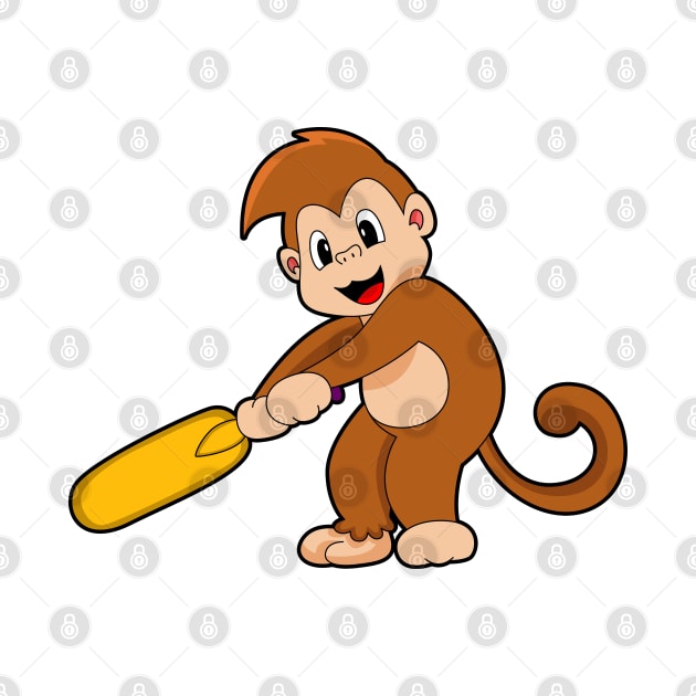 Monkey Cricket Cricket bat by Markus Schnabel