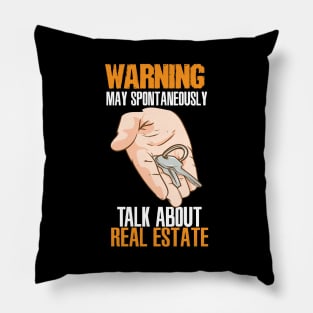 Talk About Real Estate Realtor Pillow