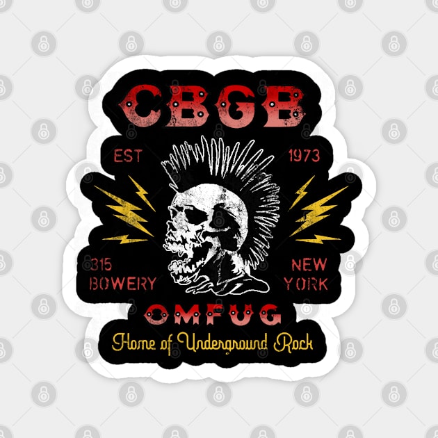 CBGB - Home of Underground Rock, distressed Magnet by woodsman