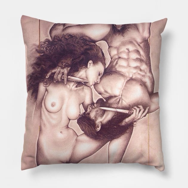 The Lovers Pillow by PandoraYoung