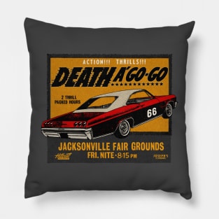 Vintage Muscle Car Race Event Pillow