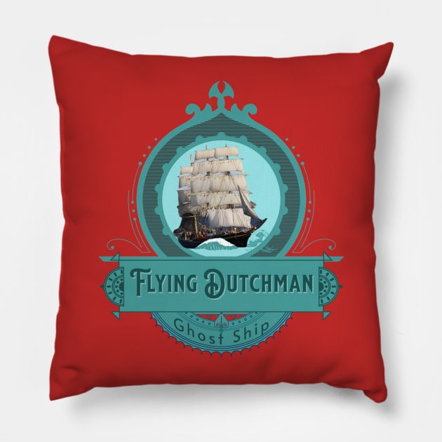 Flying Dutchman Ghost Ship Pillow by Bootylicious