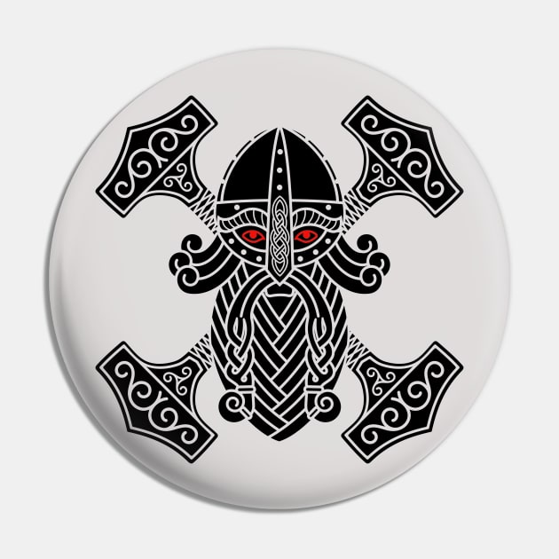 Odin Ruler of Asgard, Viking God, Norse God Valhalla Pin by DesignsbyZazz