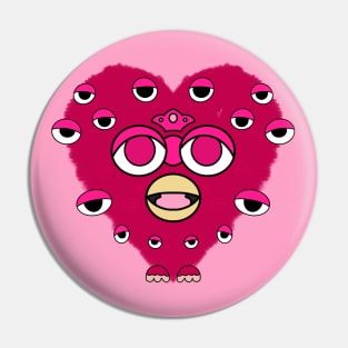 Biblically Accurate Heart Furby Pin