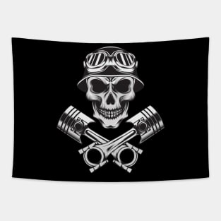 Skull Head Rider Tapestry