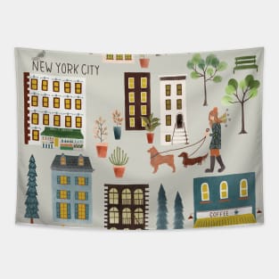 New York City Stroll Tapestry