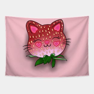 Strawberry Kitty Tapestry