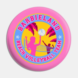 Barbieland beach volleyball team logo Pin