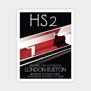 High Speed Two vintage travel poster Magnet