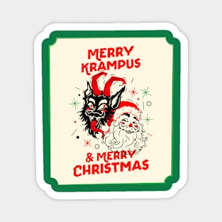 Merry Krampus & Merry Christmas Magnet