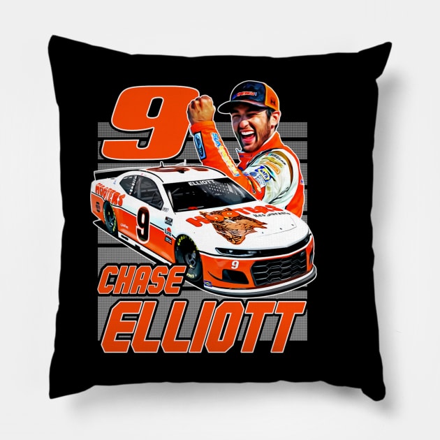 Chase Elliott Hooters 9 Pillow by stevenmsparks