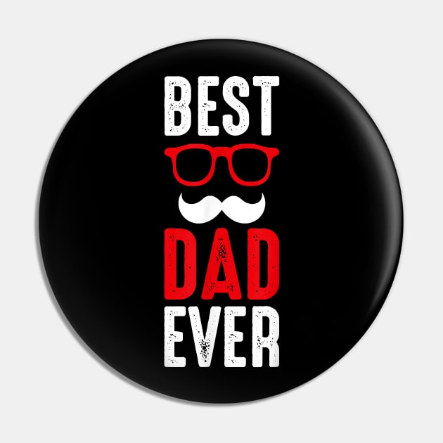 Best Dad Glasses Beard Ever Costume Pin by Xamgi