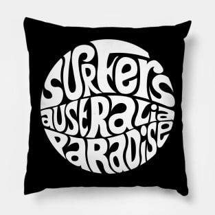 Surfers Paradise Australia - WHITE Pillow