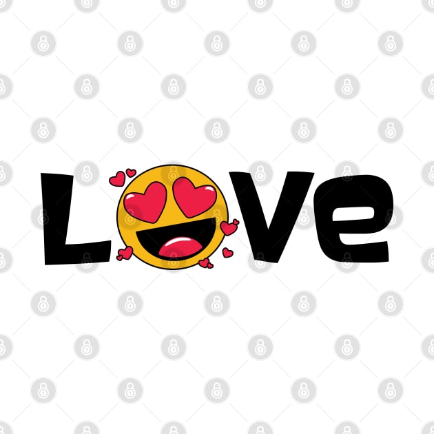 Love with smiley heart eyes by defytees