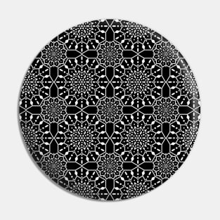 Black and white mandala pattern Pin