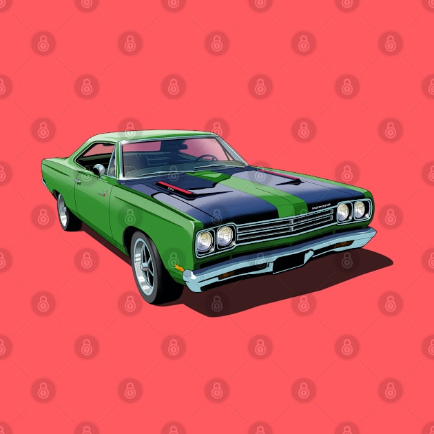 1969 Plymouth Roadrunner in green by candcretro