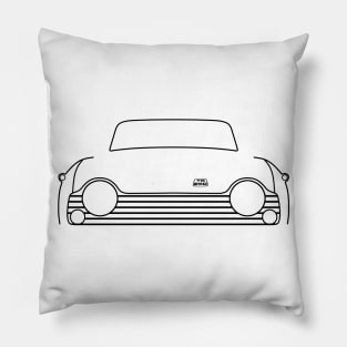 Triumph TR250 classic car outline graphic (black) Pillow