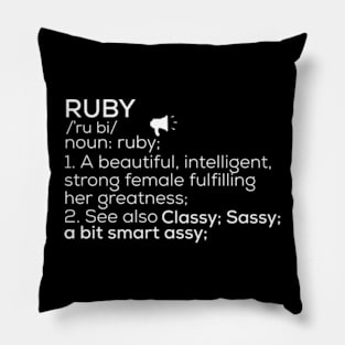 Ruby Name Ruby Definition Ruby Female Name Ruby Meaning Pillow