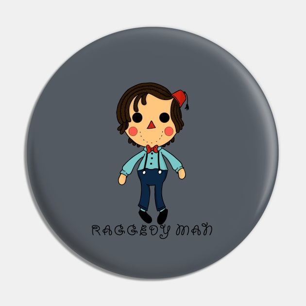 Raggedy Man Grey Pin by jerryfleming