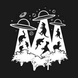 Dinosaur Alien Abduction T-Shirt