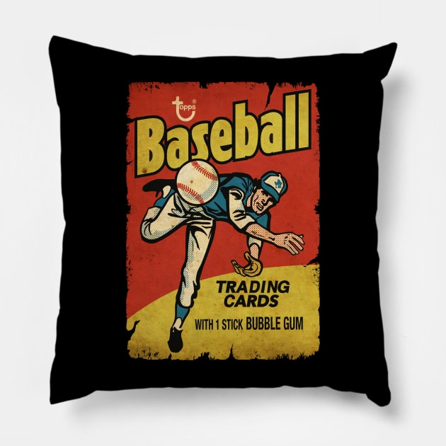 VINTAGE BASEBALL - TRADING CARDS Pillow by kedaiadon