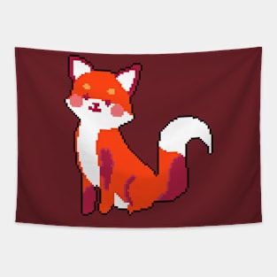 Cunning Charm: Pixel Art Fox Design for Casual Wear Tapestry