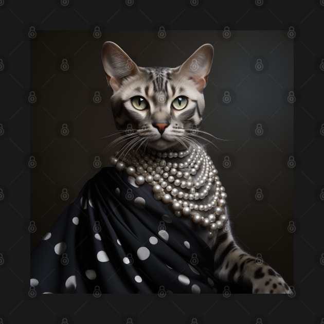 Opulent Silver Bengal Cat by Enchanted Reverie