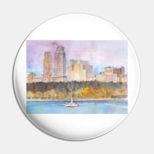 New York City Skyline Pin