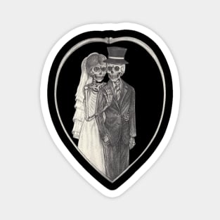 Couple love wedding skull. Magnet