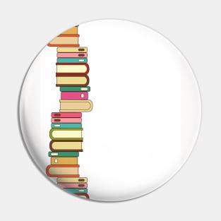 Library Neck Gator Stack of Books Pin