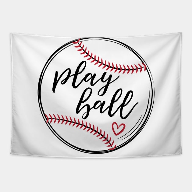 Play Ball, Baseball © Graphic Love Shop Tapestry by GraphicLoveShop