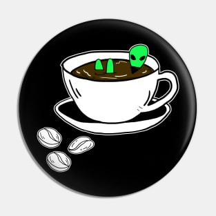 Aliens and your favorite coffee Pin