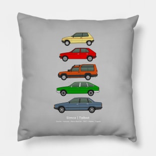 Simca Talbot classic car collection Pillow