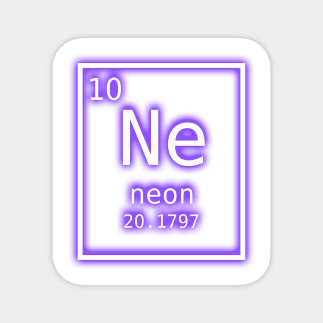 Neon Element Purple Periodic Table Chemistry Nerd Costume T-Shirt Magnet by flytogs