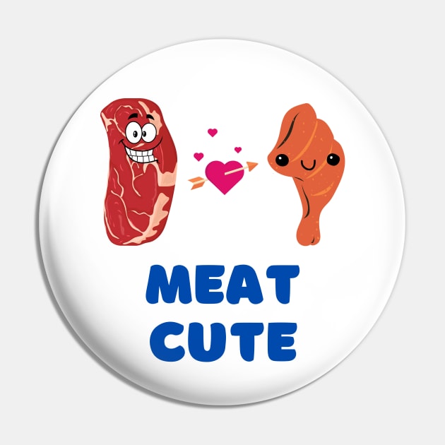 Meat Cute  |  Funny Pin by Cosmic Story Designer