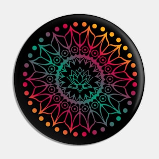 Rainbow Lotus Pin