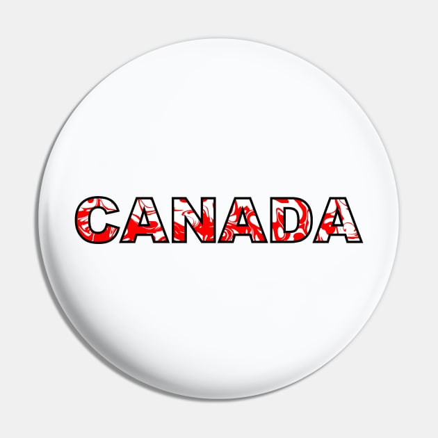 RED And White Canada Day Pin by SartorisArt1